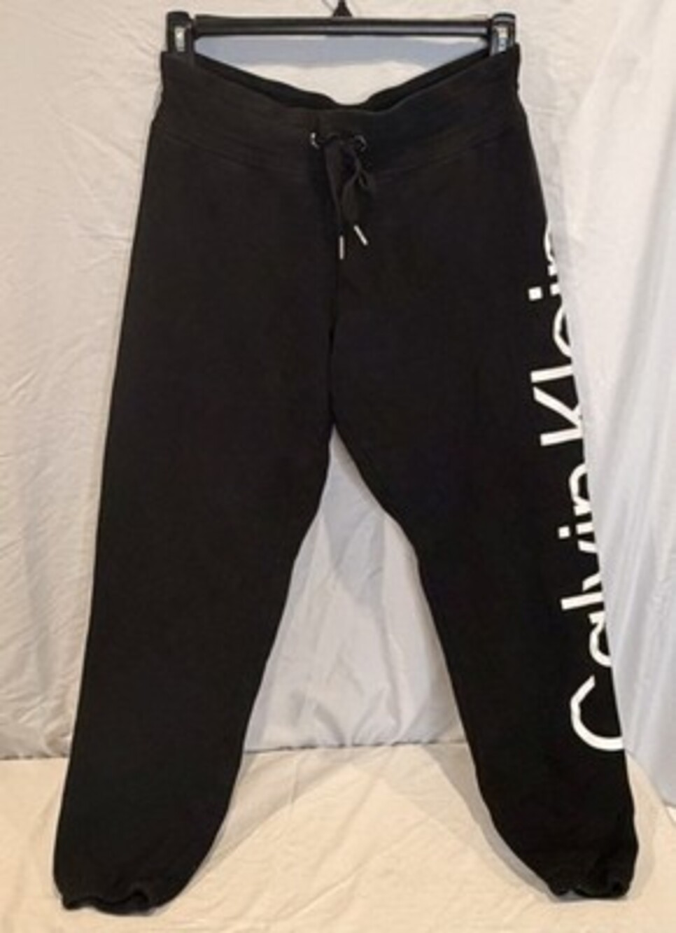Calvin Klein Performance Jogger Pants Black M Elastic Waist Stretch Athleisure - Picture 2 of 5